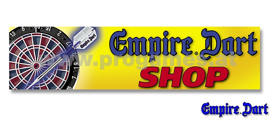 20L592 - Werbe-Schild Empire Dart Shop Innenklebend