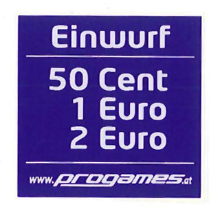 Aufkleber Einwurf 50 Cent 1,- Euro 2,- Euro