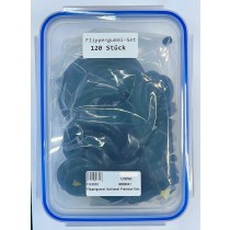 Flippergummi Sortiment Premium Schwarz 120 Stück